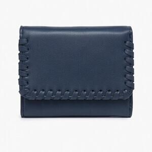 Logan Whipstitch Trifold Wallet Prussian Blue